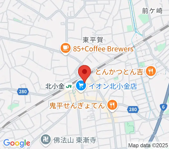 北小金Throbberの地図