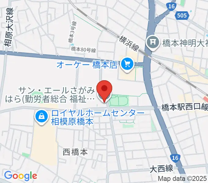 サン・エールさがみはらの地図