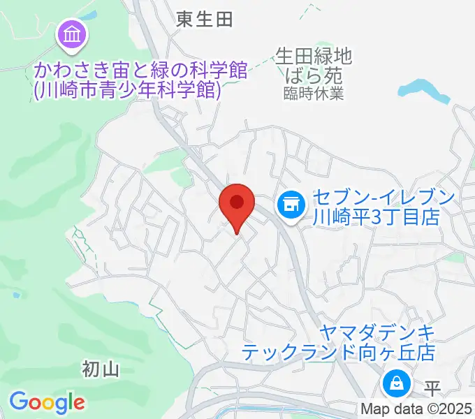 福田弦楽弓製作所の地図