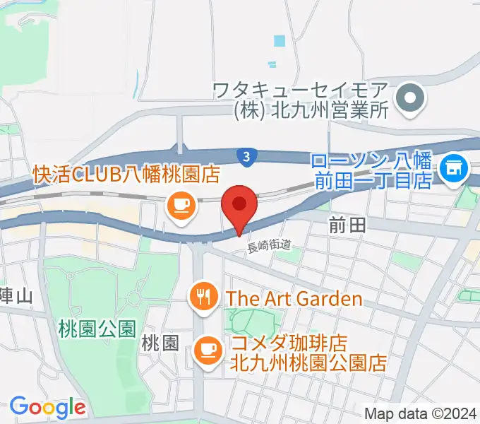 八幡デルソルカフェの地図