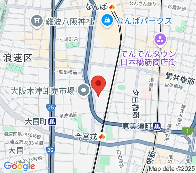 Zeppなんば大阪の地図