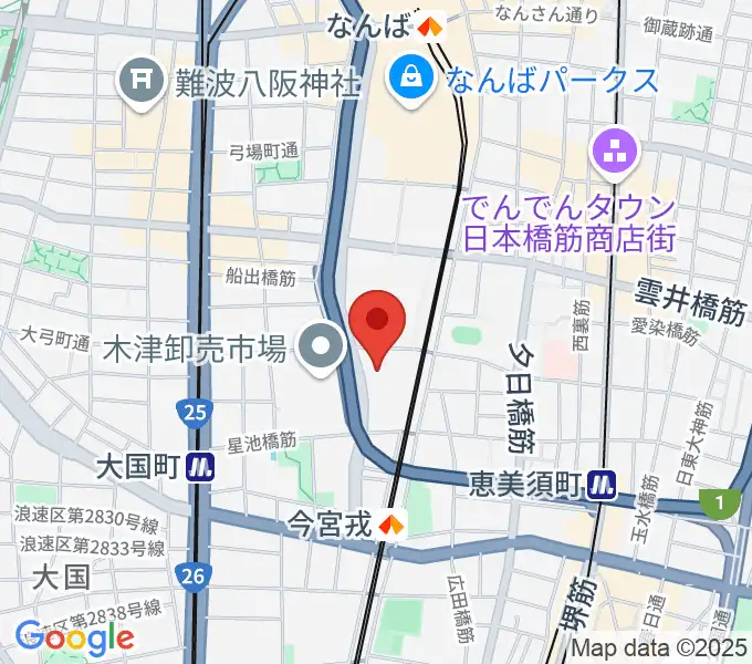 Zeppなんば大阪の地図