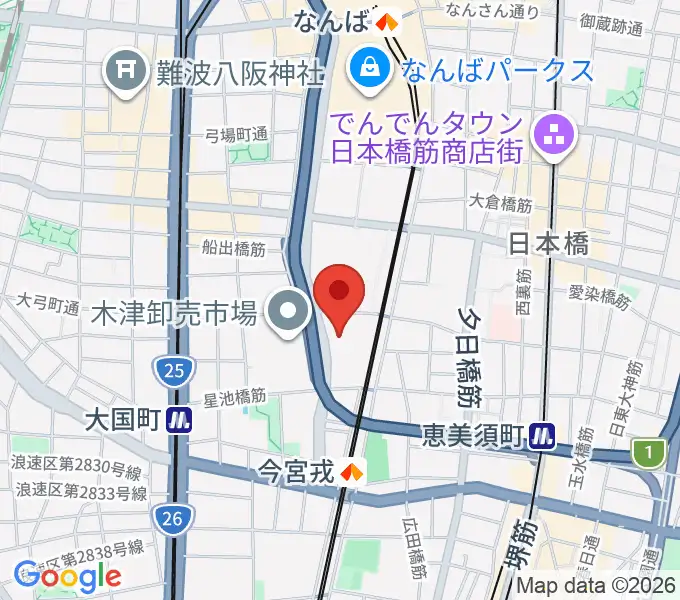 Zeppなんば大阪の地図