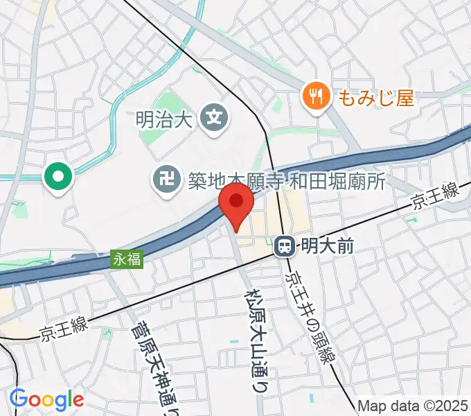 明大前LIVREの地図