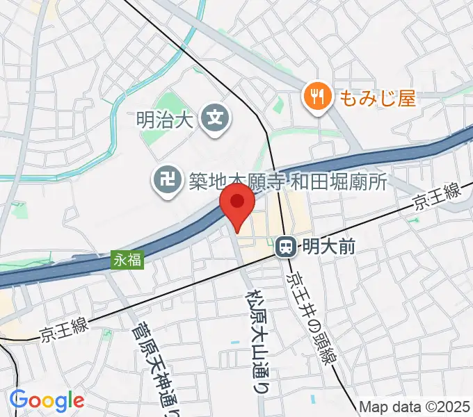 明大前LIVREの地図