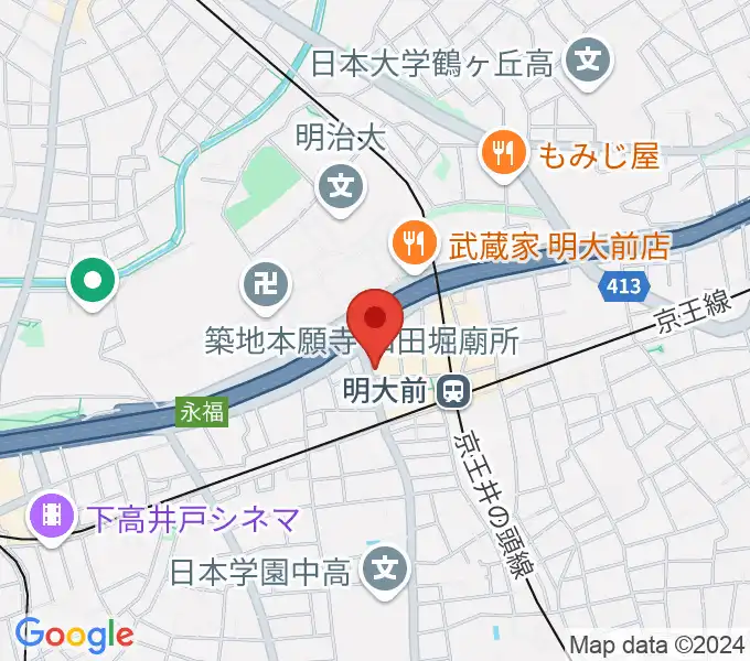 明大前マイスペースの地図