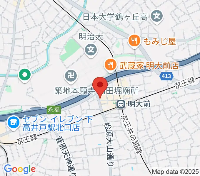 明大前マイスペースの地図