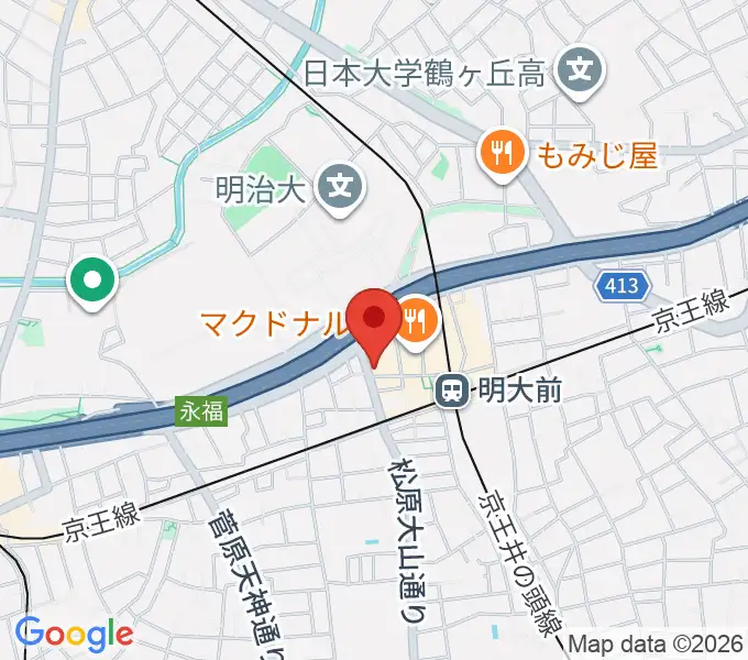 明大前マイスペースの地図