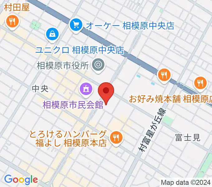 相模原市立あじさい会館の地図