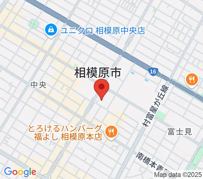 相模原市立あじさい会館の地図