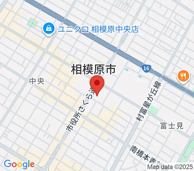 相模原市立あじさい会館の地図