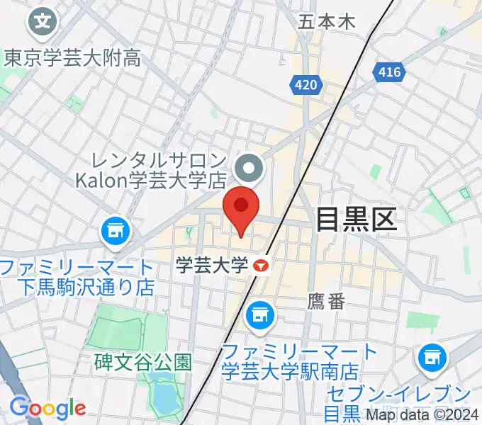 アジアンカフェの地図