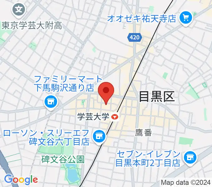 アジアンカフェの地図