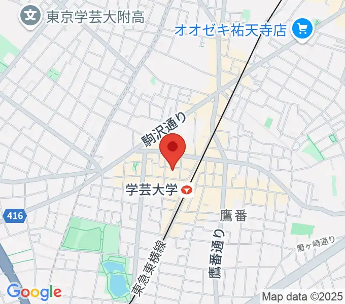 アジアンカフェの地図
