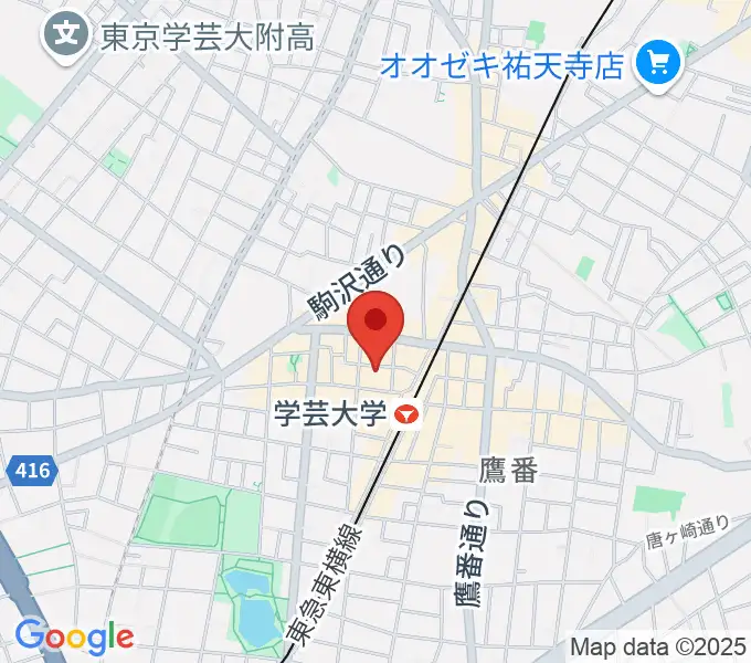 アジアンカフェの地図