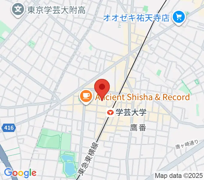 アジアンカフェの地図