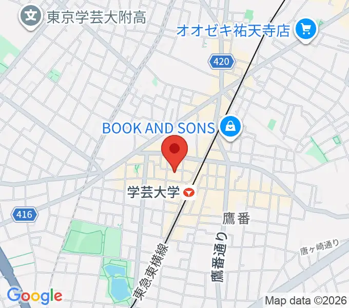 アジアンカフェの地図