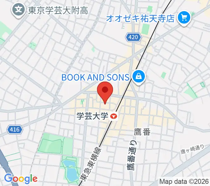 アジアンカフェの地図