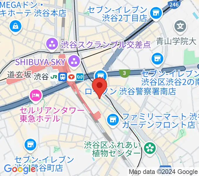 渋谷のラジオの地図