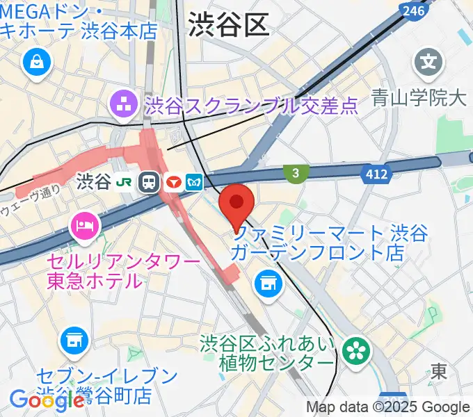 渋谷のラジオの地図