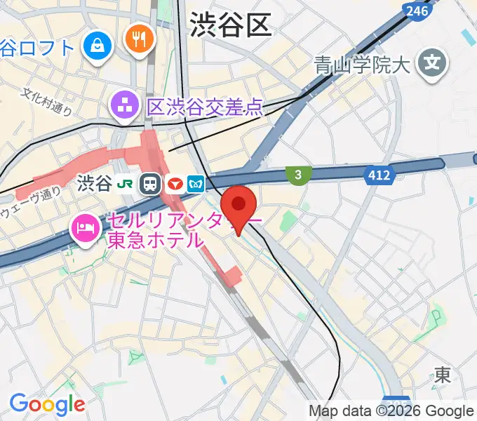 渋谷のラジオの地図