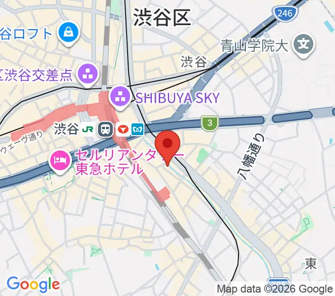渋谷のラジオの地図