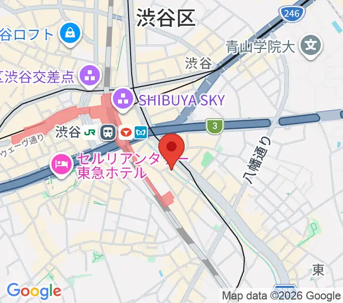 渋谷のラジオの地図