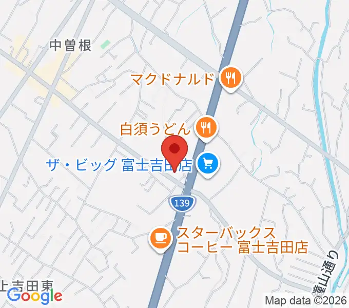 エフエムふじごこの地図