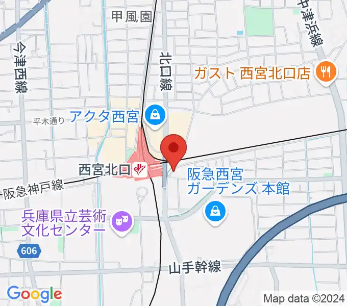 新響楽器 西宮北口オーパス店の地図