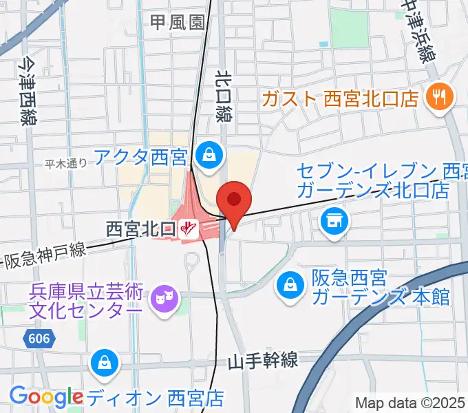 新響楽器 西宮北口オーパス店の地図