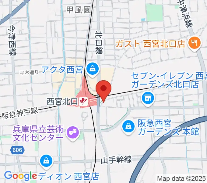 新響楽器 西宮北口オーパス店の地図