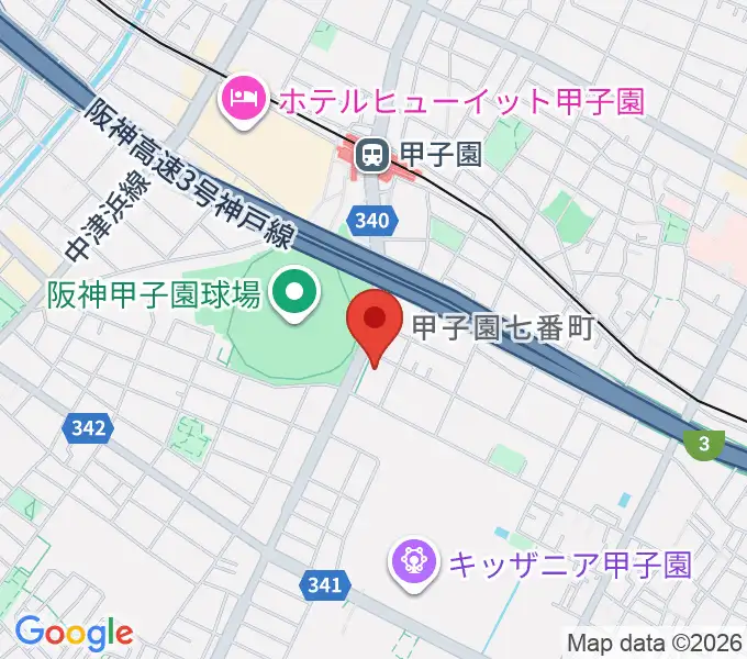新響楽器 甲子園店の地図