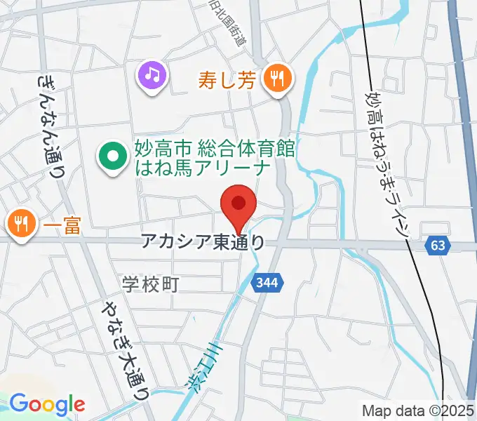 FMみょうこうの地図