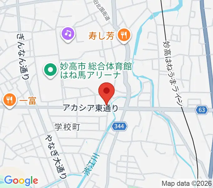 FMみょうこうの地図