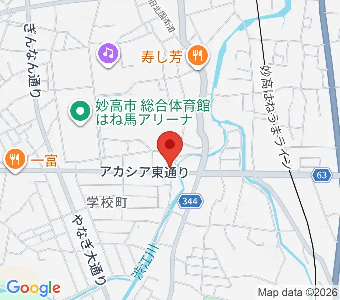 FMみょうこうの地図