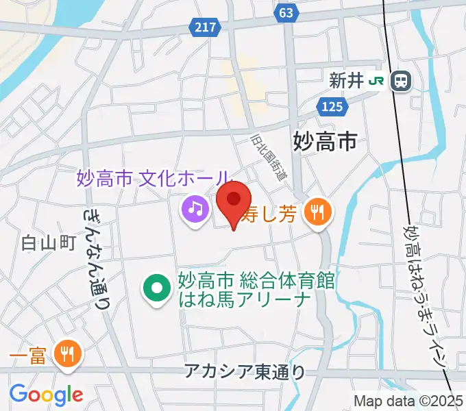 新井ふれあい会館の地図