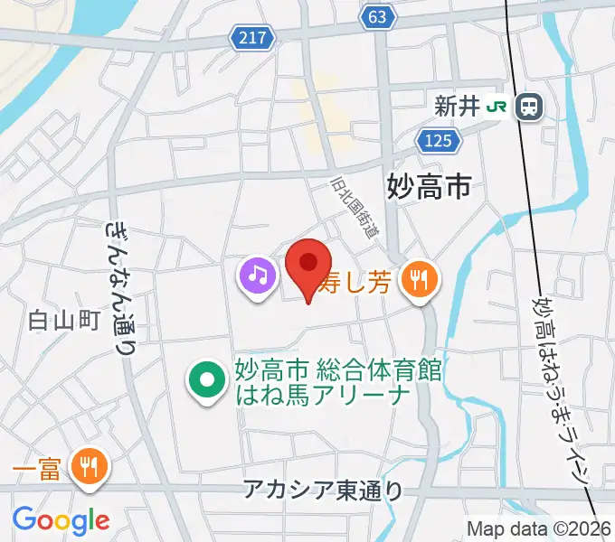 新井ふれあい会館の地図