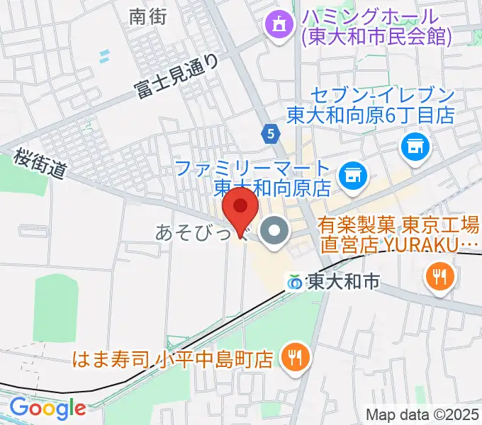 アンフィニカスタムワークスの地図