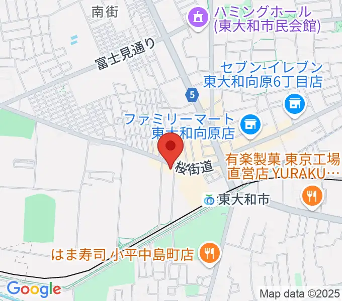アンフィニカスタムワークスの地図