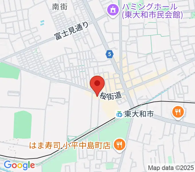 アンフィニカスタムワークスの地図