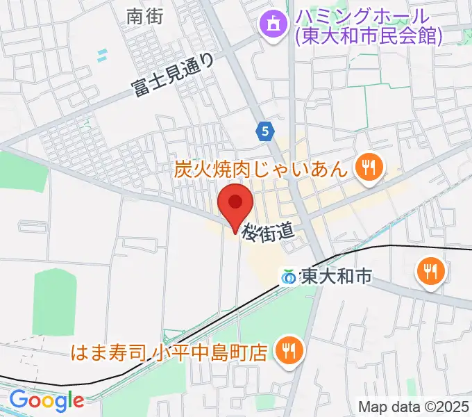 アンフィニカスタムワークスの地図