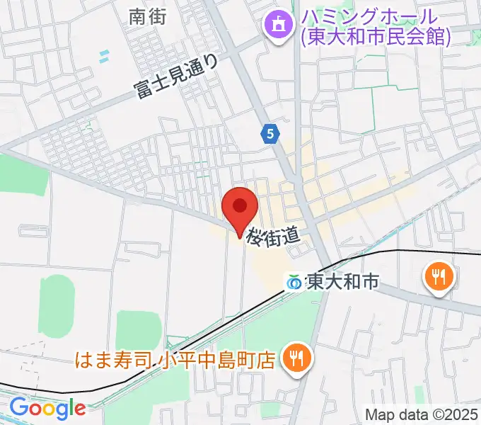 アンフィニカスタムワークスの地図