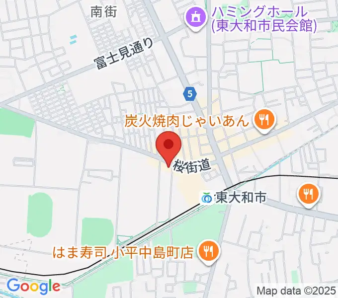 アンフィニカスタムワークスの地図