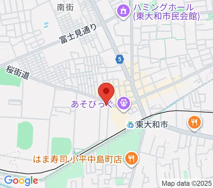アンフィニカスタムワークスの地図