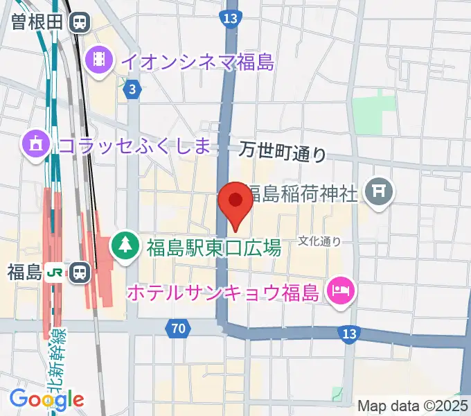 グレースハープ福島店の地図