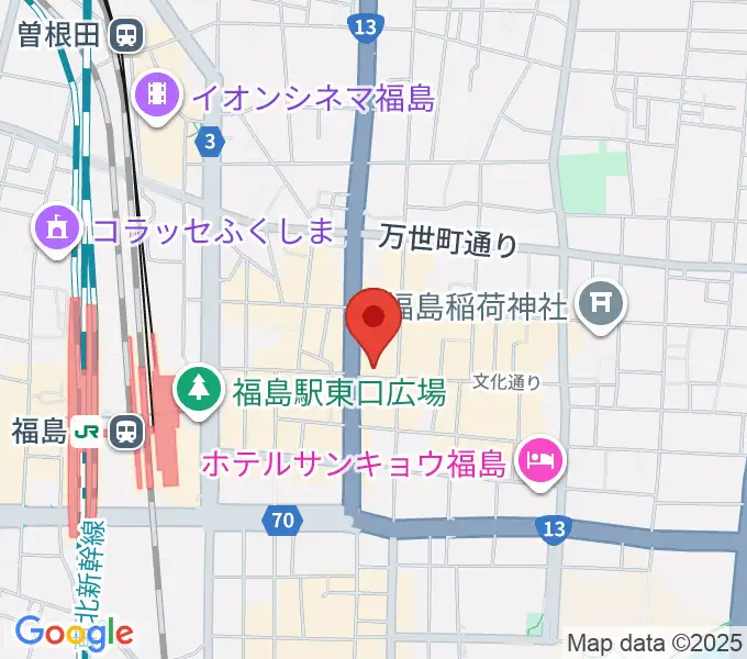 グレースハープ福島店の地図