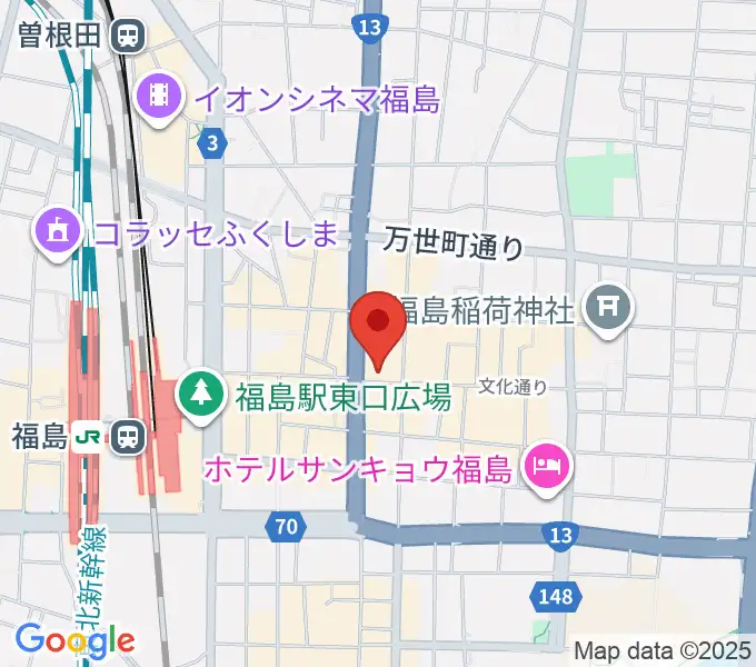 グレースハープ福島店の地図
