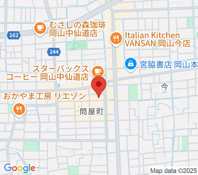 グレースハープ岡山店の地図