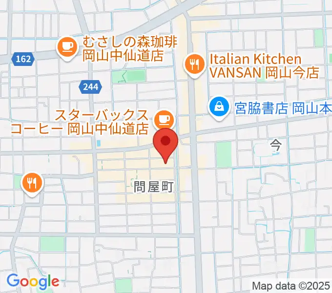 グレースハープ岡山店の地図