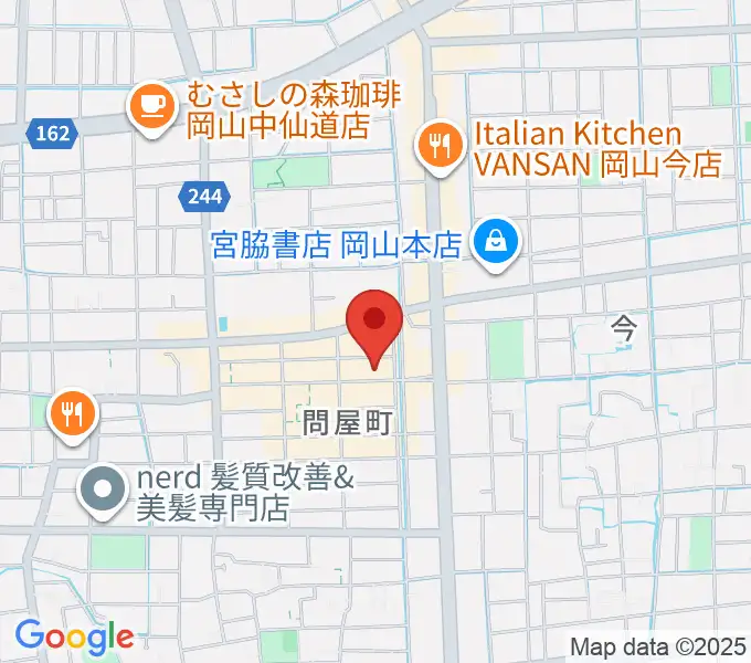 グレースハープ岡山店の地図